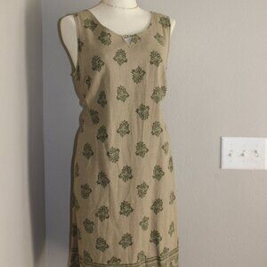 Vintage White Stag Linen Dress